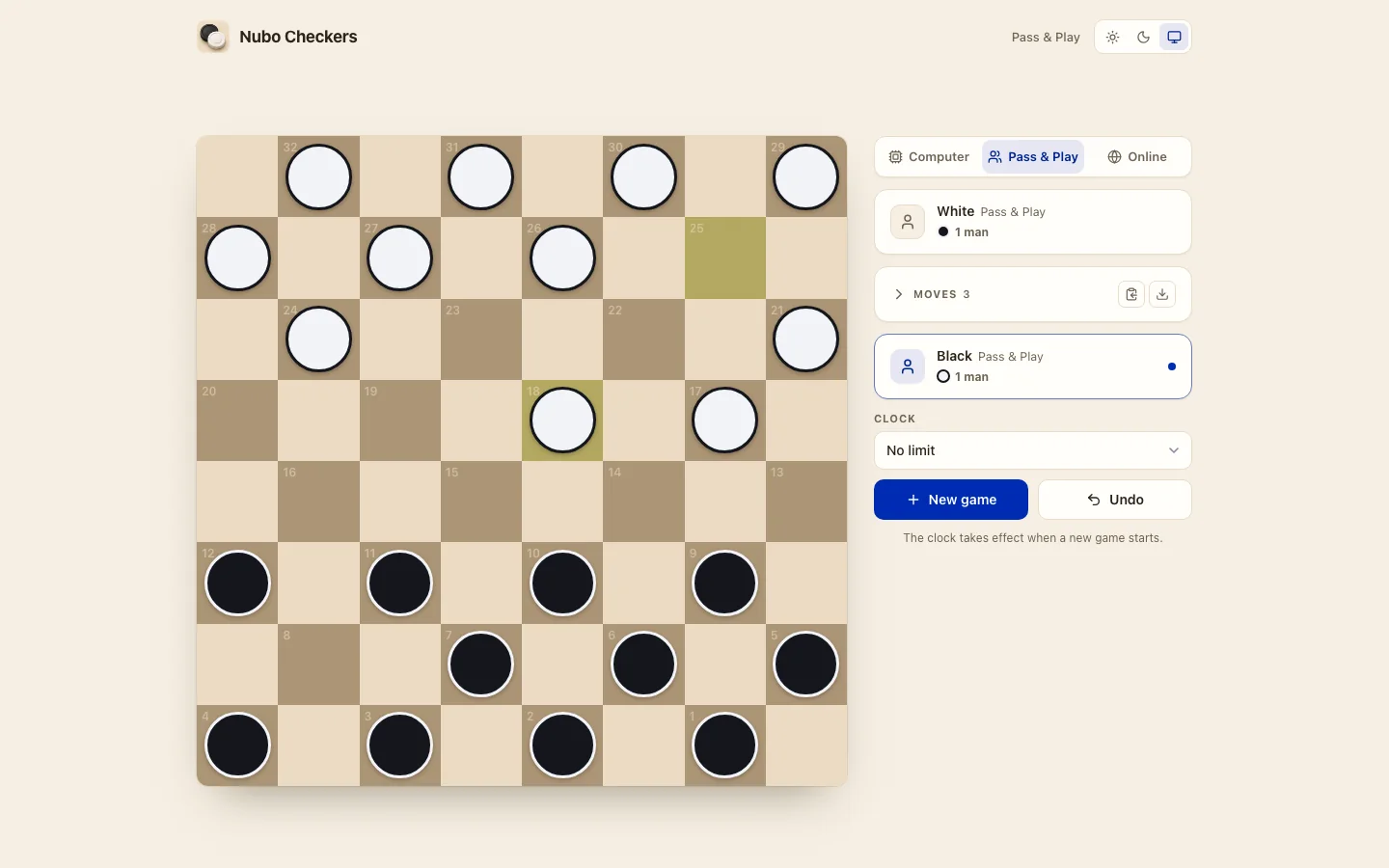 Checkers in Nubo Suite