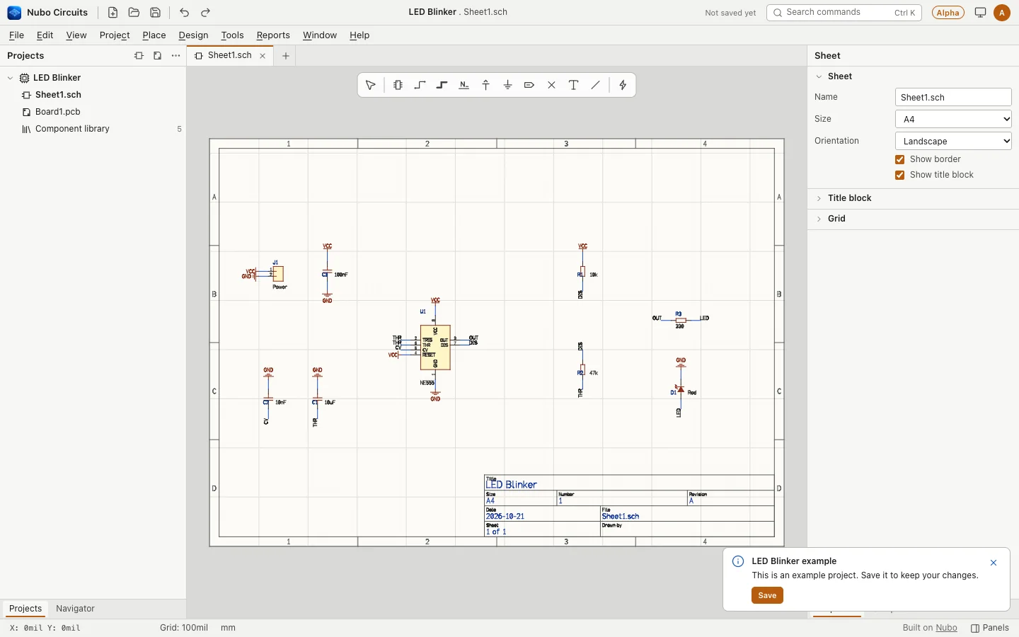 Circuits in Nubo Suite