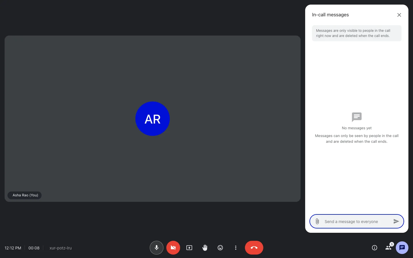 Virtual background picker in the green room