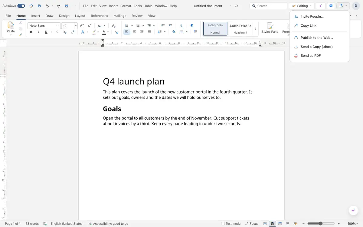 Table of contents and footnote in a document